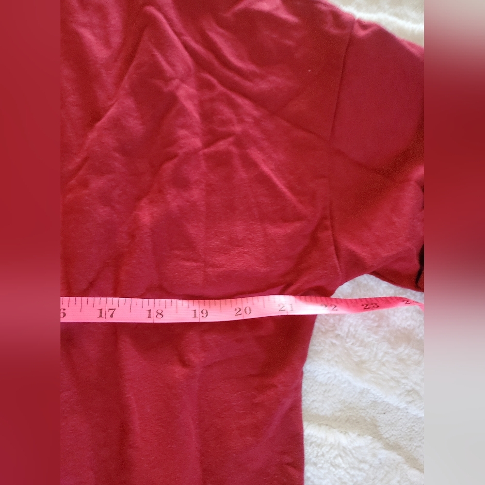 Chalet Et Cèci Tunic Dress Womens Size L Red Half Sleeve Art To Wear Artsy - Picture 7 of 8